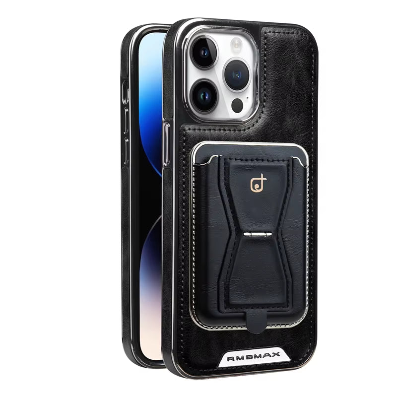 Leather Magnetic Card Slot Phone Case for Iphone 16 15 14 12 13 11 Pro Max 16 plus High End Luxury Business Leather Phone Cover